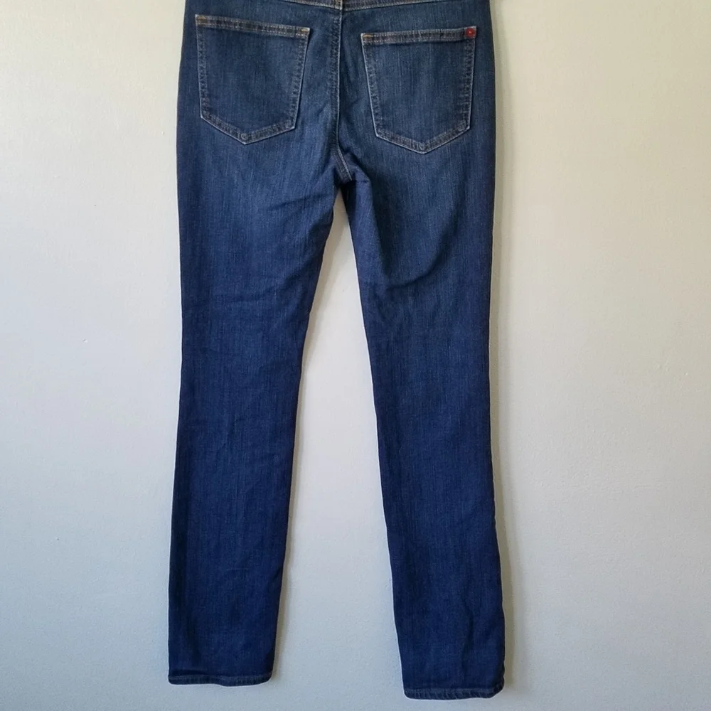 Spanx The Slim-X Straight Blue Midrise Dark Wash Denim Size 27 - Picture 7 of 12